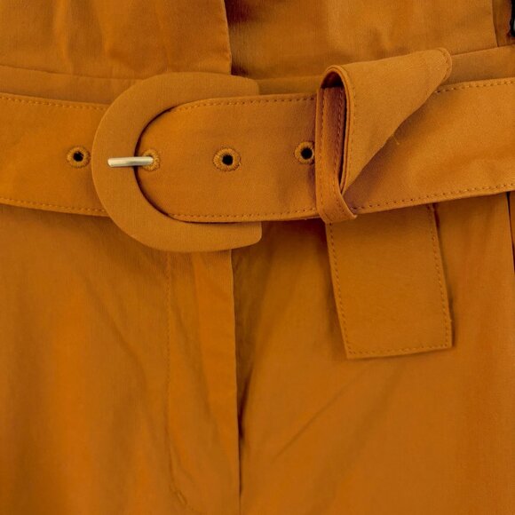 Express Belted Wide Leg Pants in Mustard - Picture 6 of 11